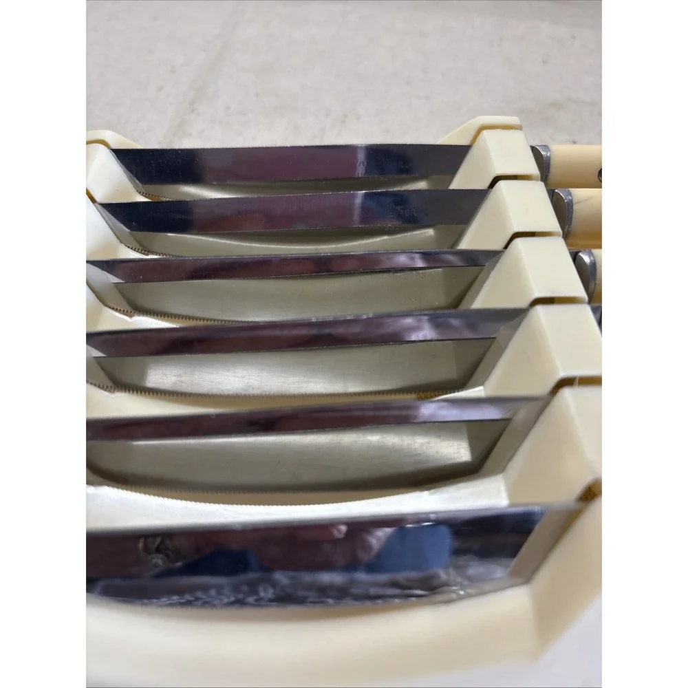 Vtg Royal Brand Steak Knives Made In Marseilles France Stainless Steel Set Of 6